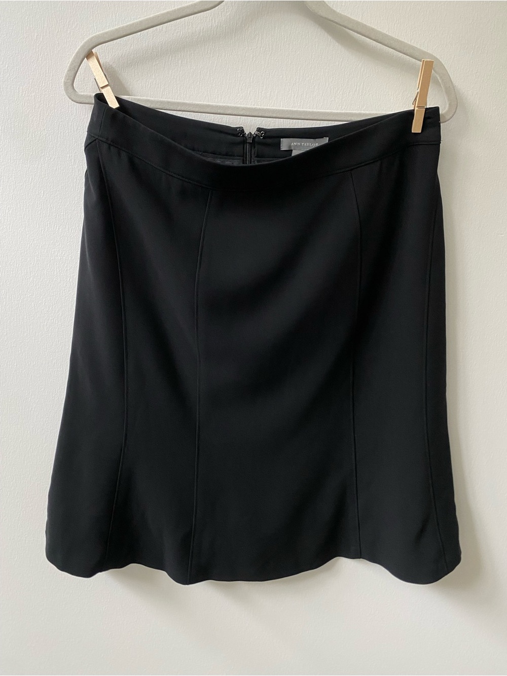 Ann Taylor Paneled Flare Midi Skirt